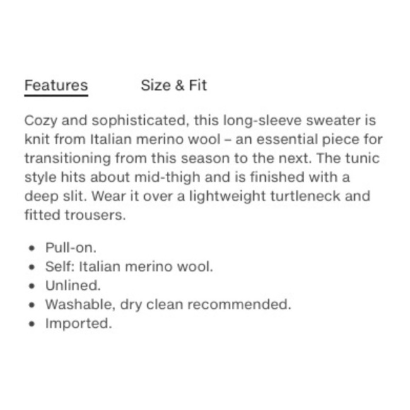 💕BCBGMAXAZRIA💕 Tunic Sweater Dress ~ Merino Wool ~ Deep Port M NWOT - Picture 7 of 8